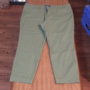Old navy green pixie jeans 18